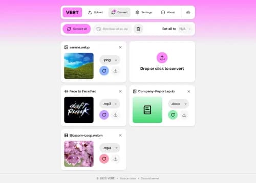 Анонимный конвертер фото и видео VERT: Ваши файлы в полной безопасности