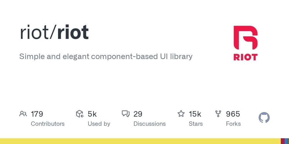 π Riot β ΠΌΠΈΠ½ΠΈΠΌΠ°Π»ΠΈΡΡΠΈΡΠ½Π°Ρ JavaScript-Π±ΠΈΠ±Π»ΠΈΠΎΡΠ΅ΠΊΠ° Π΄Π»Ρ ΡΠΎΠ·Π΄Π°Π½ΠΈΡ Π»Π΅Π³ΠΊΠΈΡ
Π²Π΅Π±-ΠΏΡΠΈΠ»ΠΎΠΆΠ΅Π½ΠΈΠΉ. Π ΠΊΠΎΠΌΠΏΠΎΠ½Π΅Π½ΡΠ°Ρ
ΠΈΡΠΏΠΎΠ»ΡΠ·ΡΠ΅Ρ...